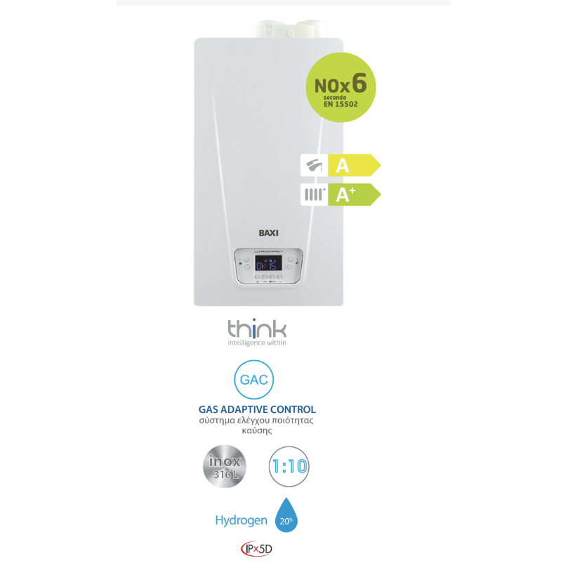 BAXI LUNA COMPACT 32GA ΕΠΙΤΟΙΧΟΣ ΛΕΒΗΤΑΣ ΑΕΡΙΟΥ ΣΥΜΠΥΚΝΩΣΗΣ