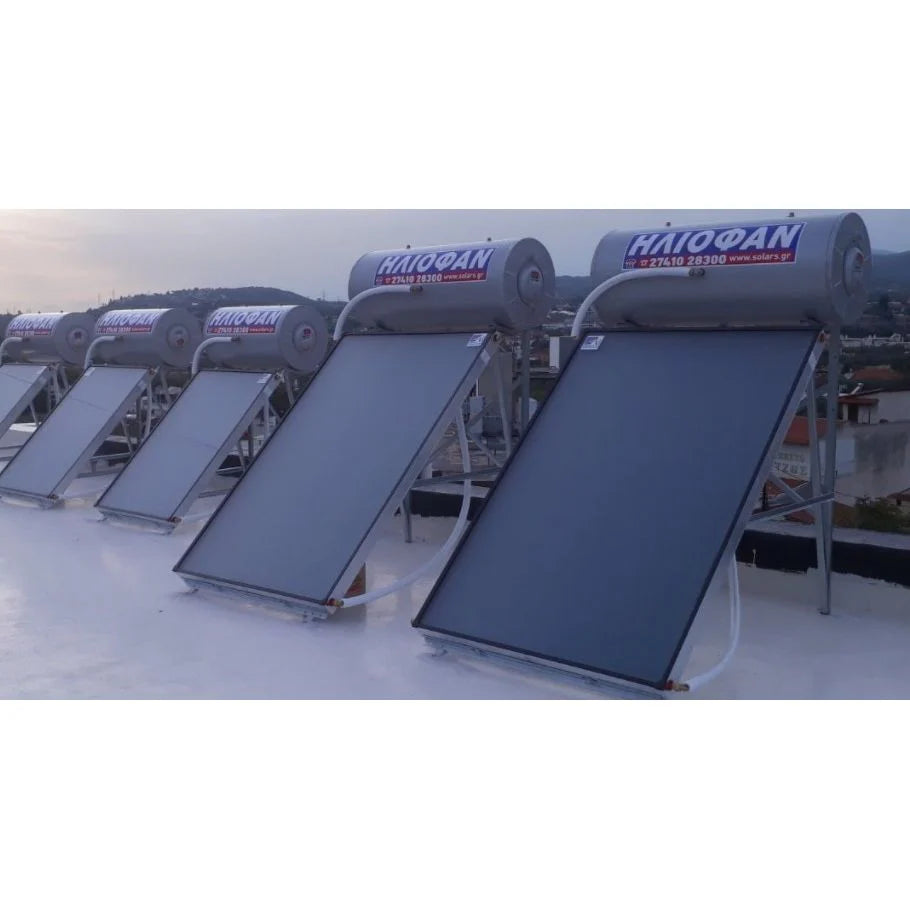 Ηλιακός Θερμοσίφωνας ΗΛΙΟΦΑΝ ECO-GL PLUS 225 τριπλής ενέργειας HF MAXIMUM MPK 225 ΤΕ / 3,00